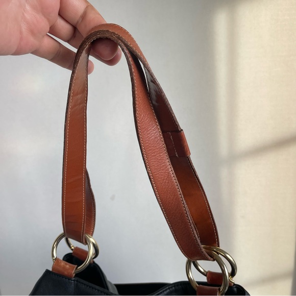 CEDARS Shoulder Tote Bag Purse Black/Brown Lined In Leather European Designer. - Picture 10 of 15